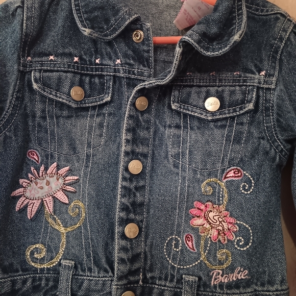 2003  Mattel Barbie Avenue  Floral print embroidered Jean Jacket size 3t - Picture 3 of 3